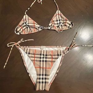 Burberry string bikini, Medium, pre-owned.